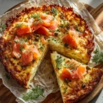 Smoked Salmon Hash Brown Quiche