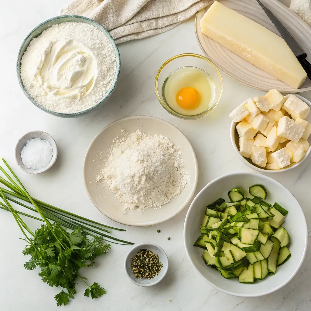 ingredients Zucchini Ricotta Galette