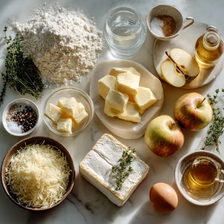 ingredients Apple Brie Honey Tarts