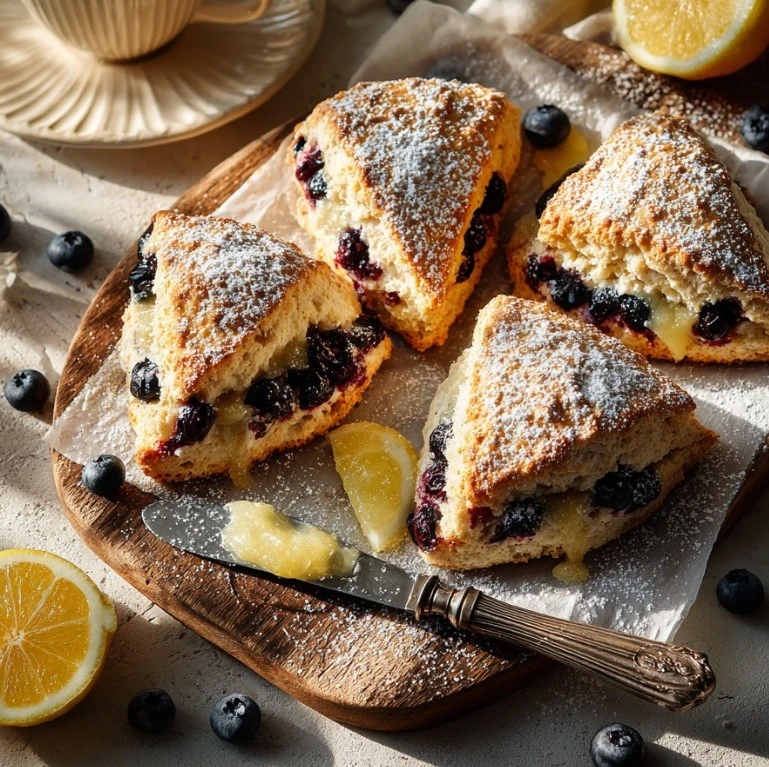 Lemon and Blueberry Scones