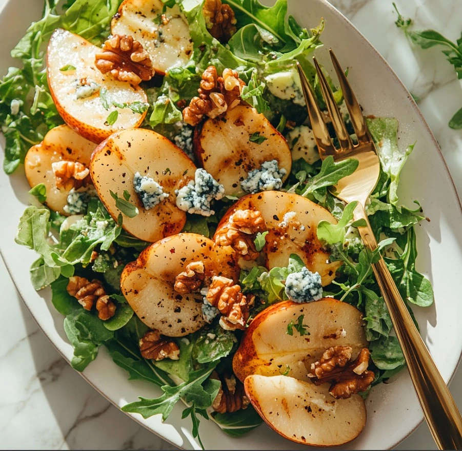 Caramelized Pear and Blue Cheese Salad