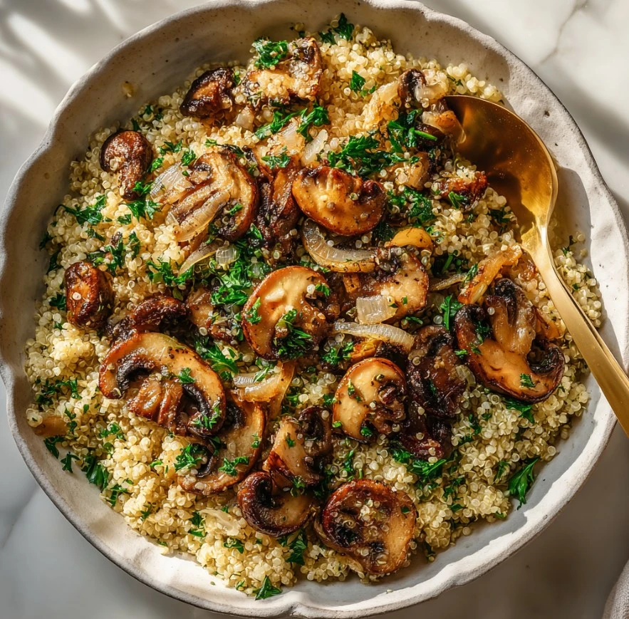 Garlic and Herb Mushroom Quinoa