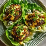 Lettuce Wrap Blue Cheese Burgers