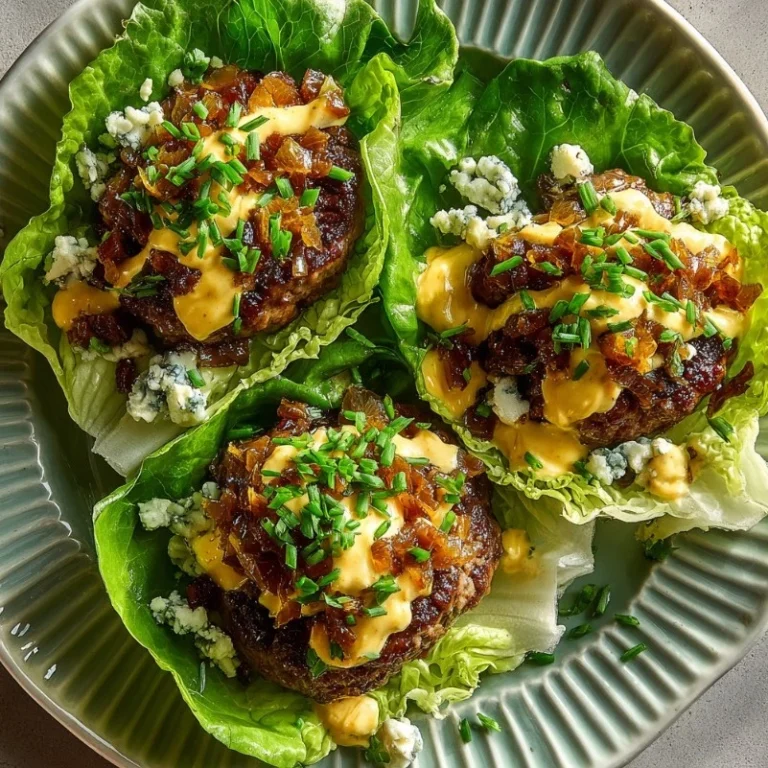 Lettuce Wrap Blue Cheese Burgers