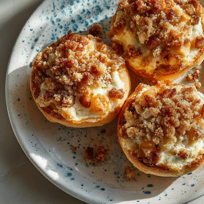 Apple Pie Cheese Buns with Streusel.