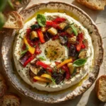 Creamy Roasted Vegetable Ricotta Wreath