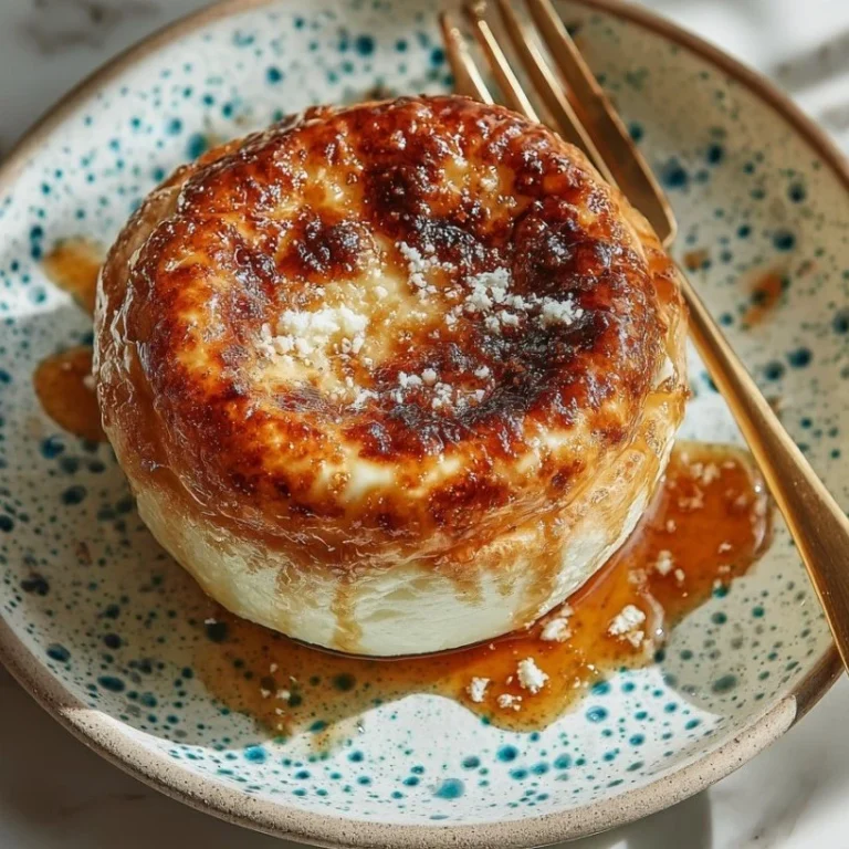 Incredible Feta Brûlée Bomb with crackling sugar crust and flaky pastry.