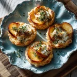 Incredible Nectarine and Camembert Puff Pastry Tartlet with honey and thyme.