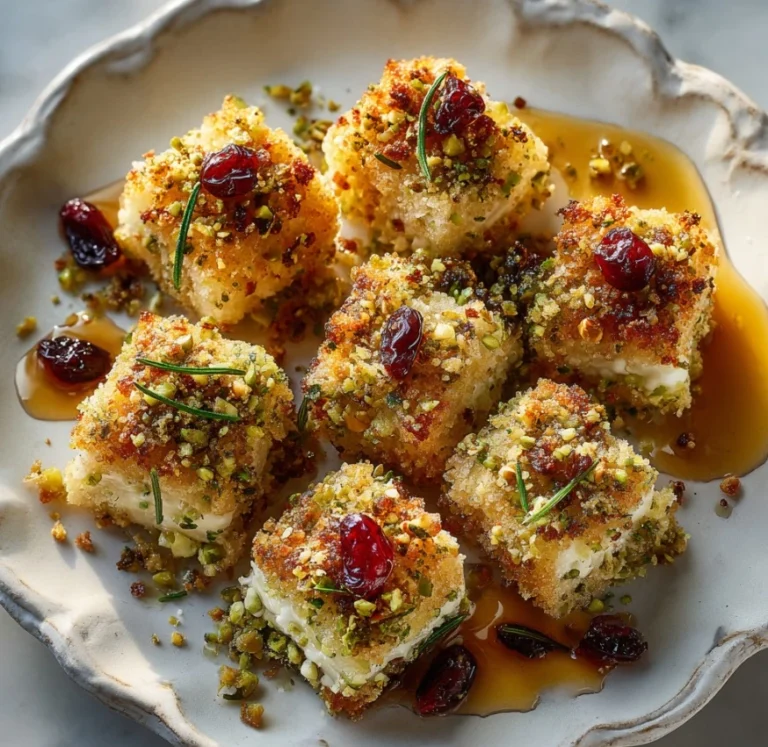 Pistachio-Crusted Brie Bites