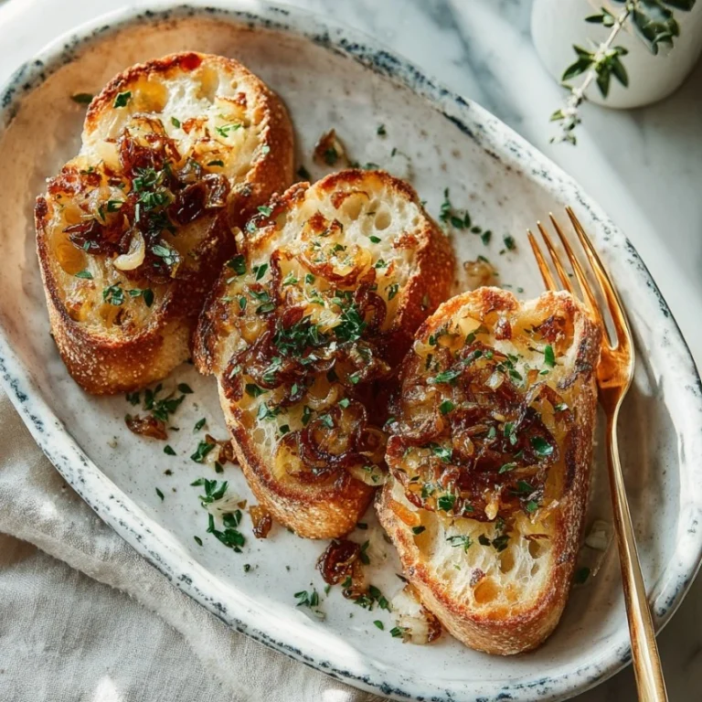 Delicious Garlic Bread with Shallots and Parmesan cheese.