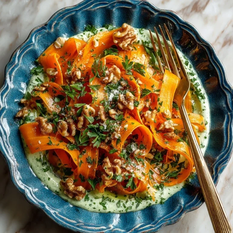 This Delicious Carrot Tagliatelle with Green Protein Sauce is an elegant, low-carb meal ready in 40 minutes.