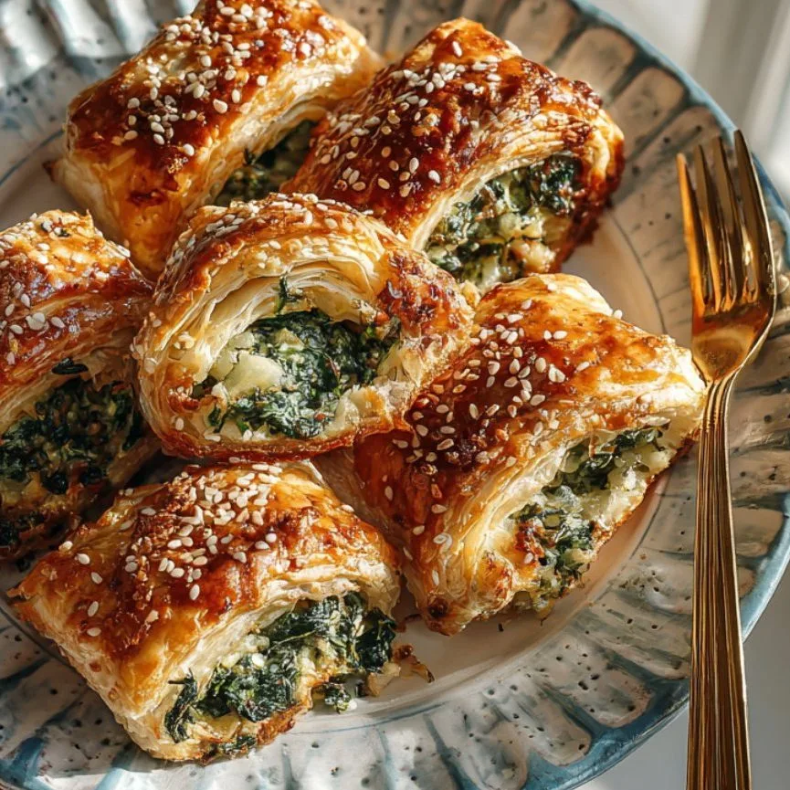 Spinach Puff Pastry Rolls