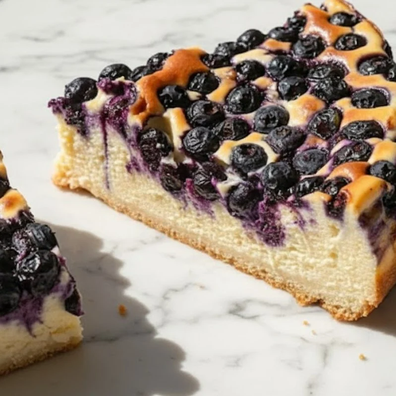 Lemon Blueberry Basque Cheesecake
