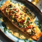 Cheesy Shrimp Stuffed Salmon