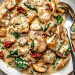 Creamy Garlic Butter Tuscan Mushrooms