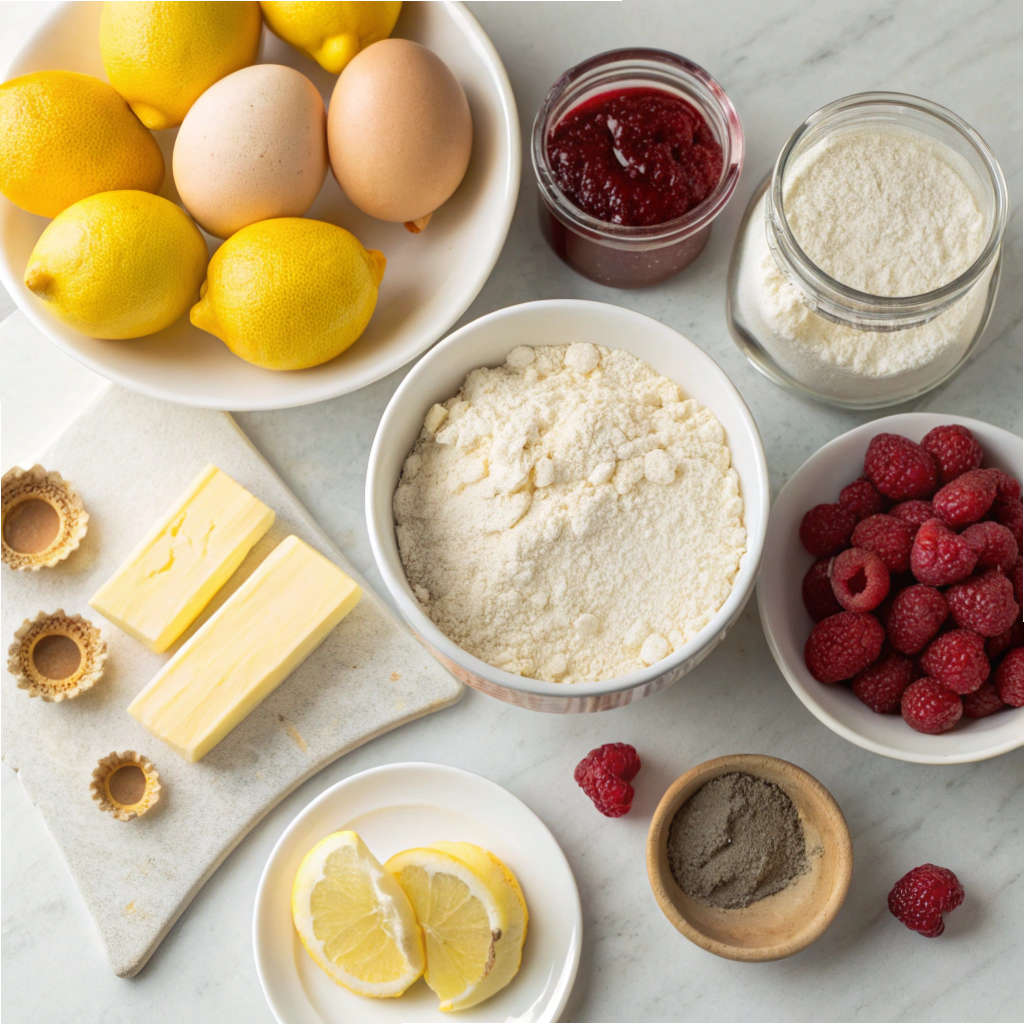 Fresh ingredients for Heart Cutout Cookies.