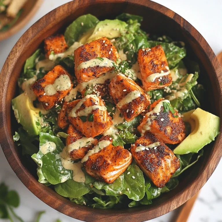 Blackened Salmon Caesar Salad