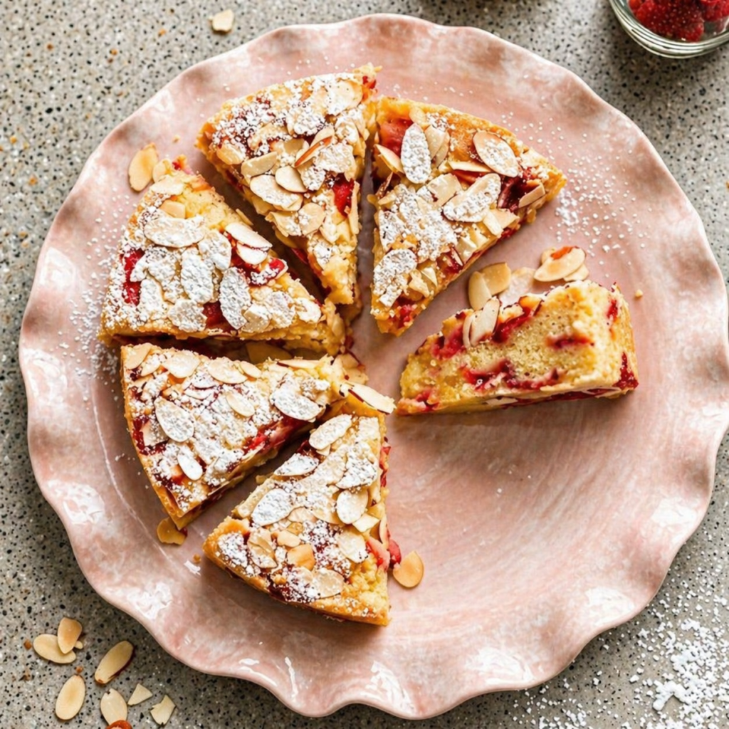 Strawberry Almond Tea Cake