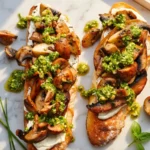 Garlic Mushroom & Goat Cheese Toast