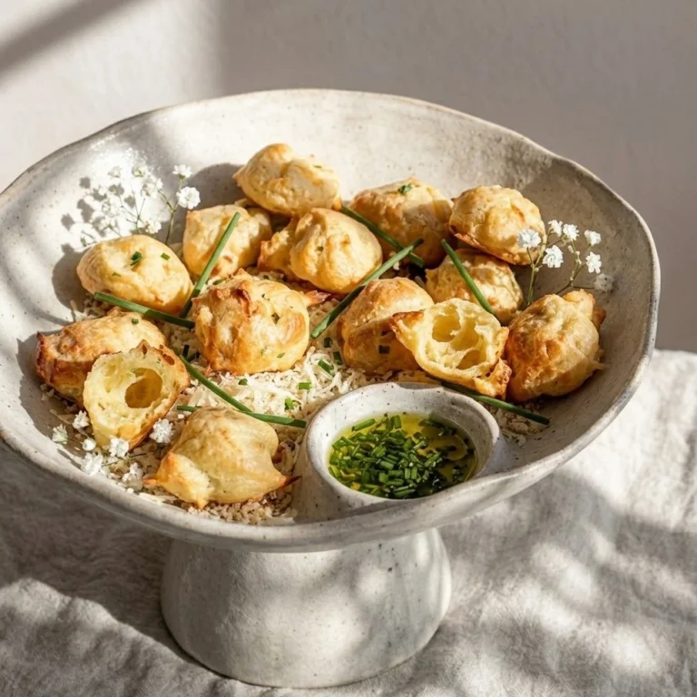 Garlic and Chive Gougères