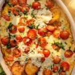 Roasted Garlic Caprese Dip