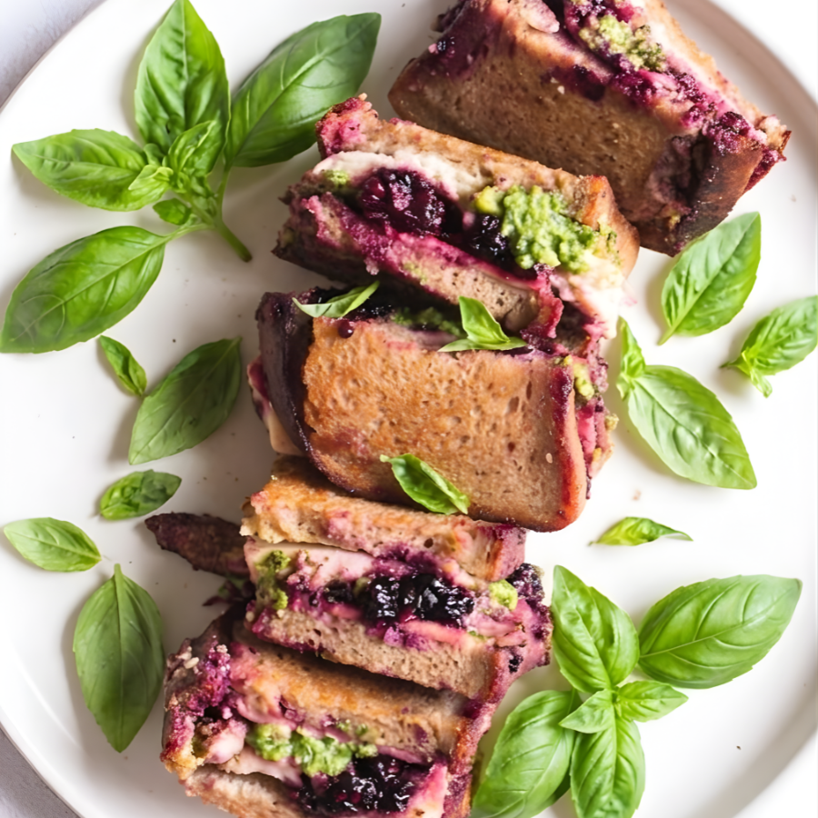 Vegan Blackberry Pesto Grilled Cheese