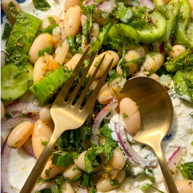 White Bean & Cucumber Salad with Ricotta