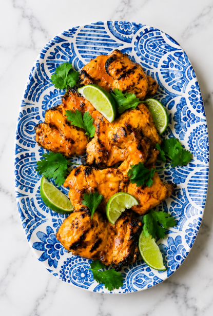 Grilled Spicy Coconut Chicken Thighs