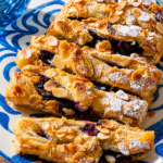 Puff Pastry with Almond Filling and Fresh Blueberries