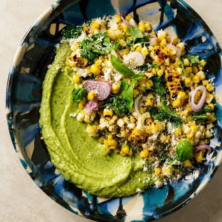 Avocado Dip with Grilled Corn