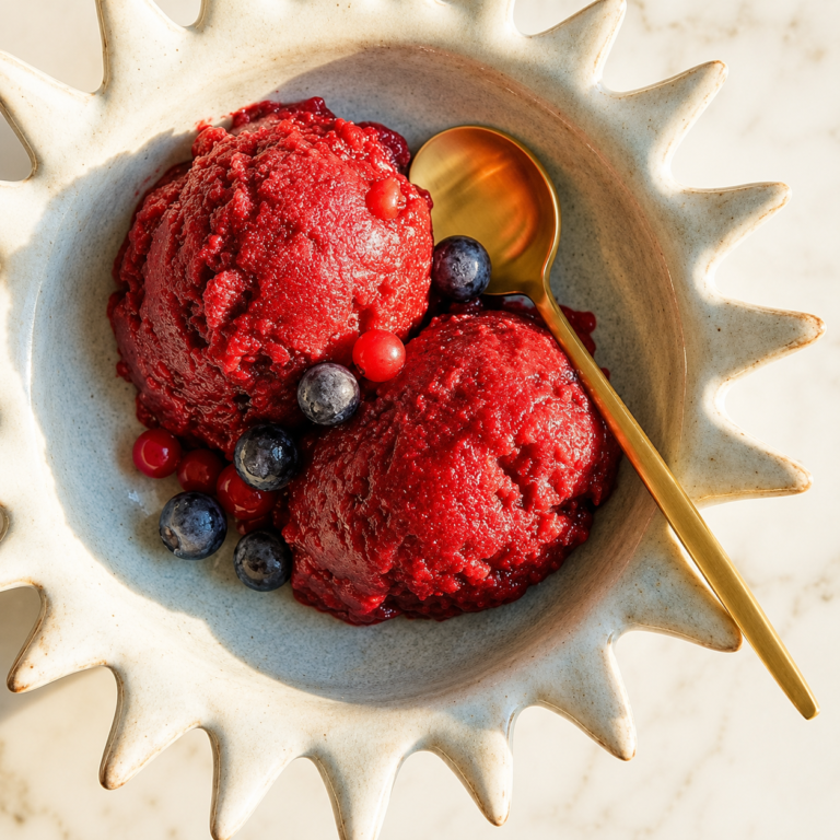 Berry Sorbet with Sumac