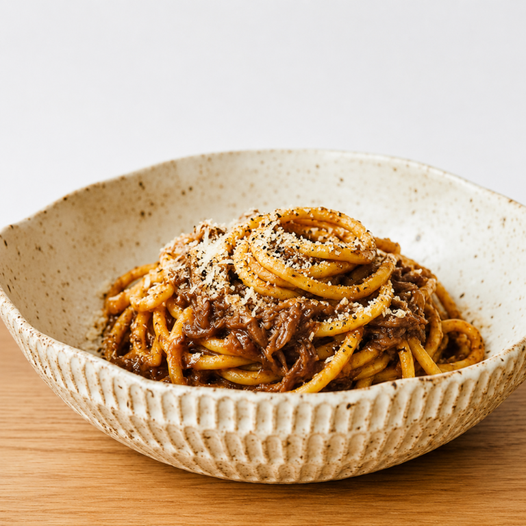 Bigoli with Caramelised Onions