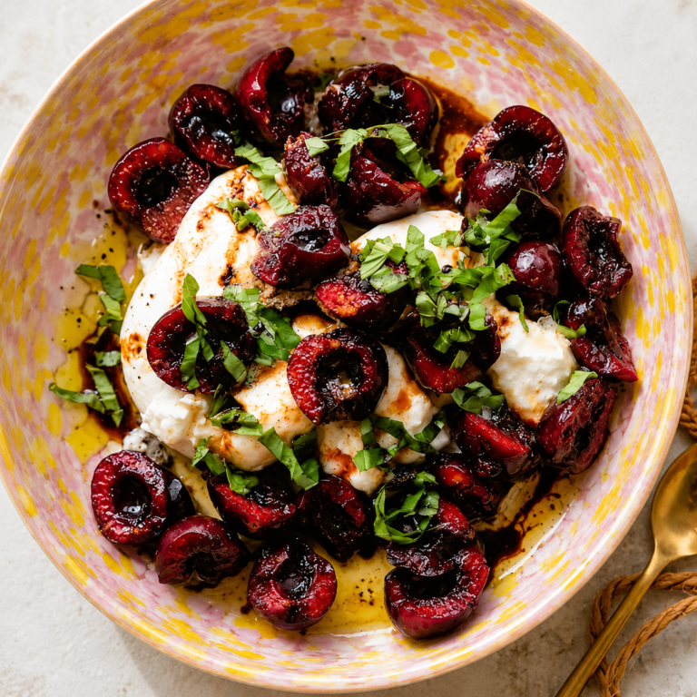 Burrata with Cherries