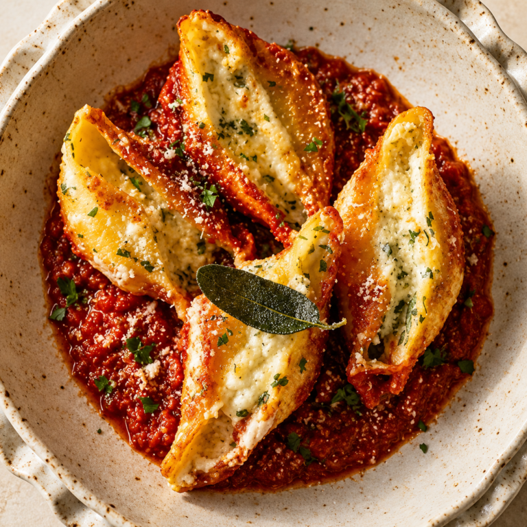 Creamy Mascarpone Stuffed Pasta Shells