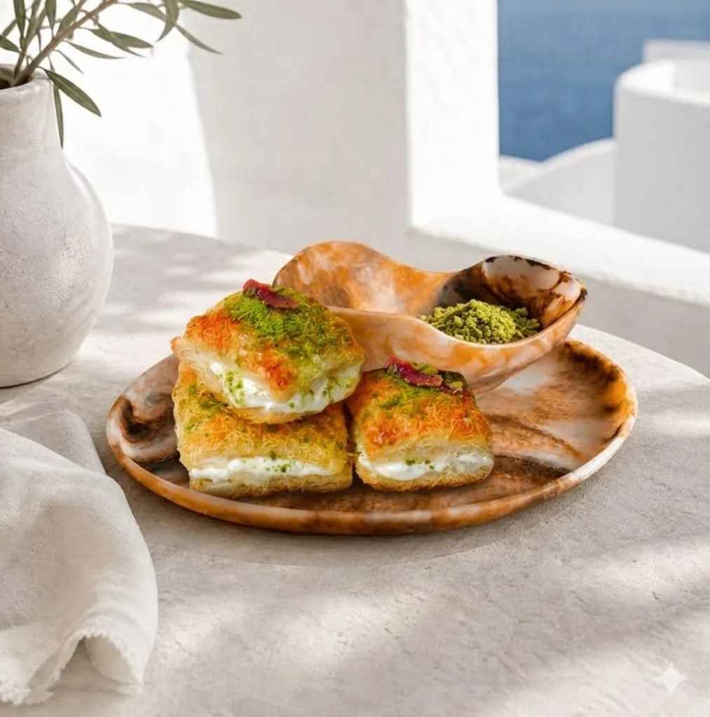 Mini Kunafa Cream Puffs