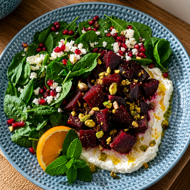 Roasted Beets with Whipped Goat Cheese