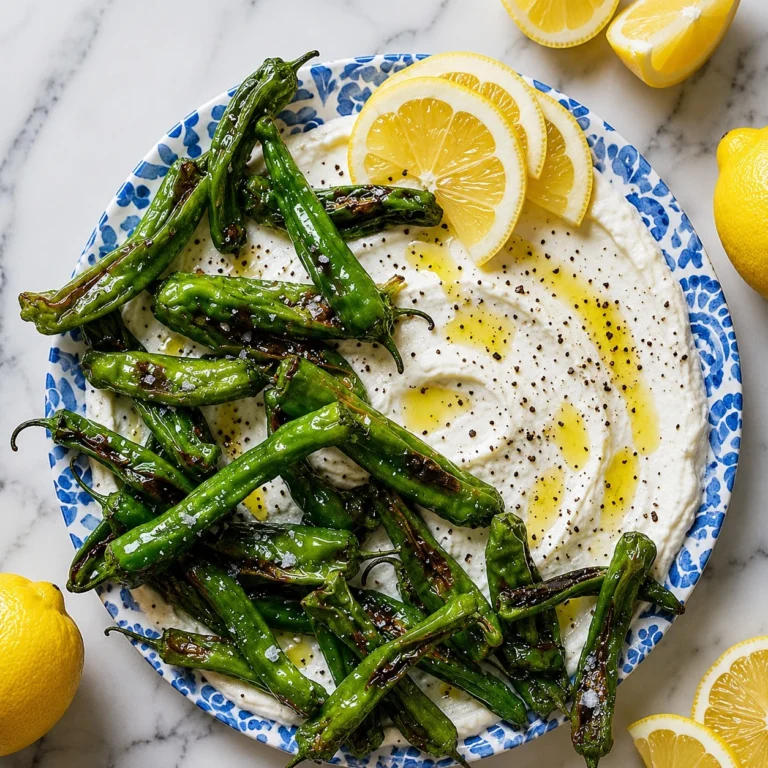 Shishito Peppers with Goat Cheese