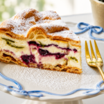Sour Cherry & Pistachio Éclair Cake