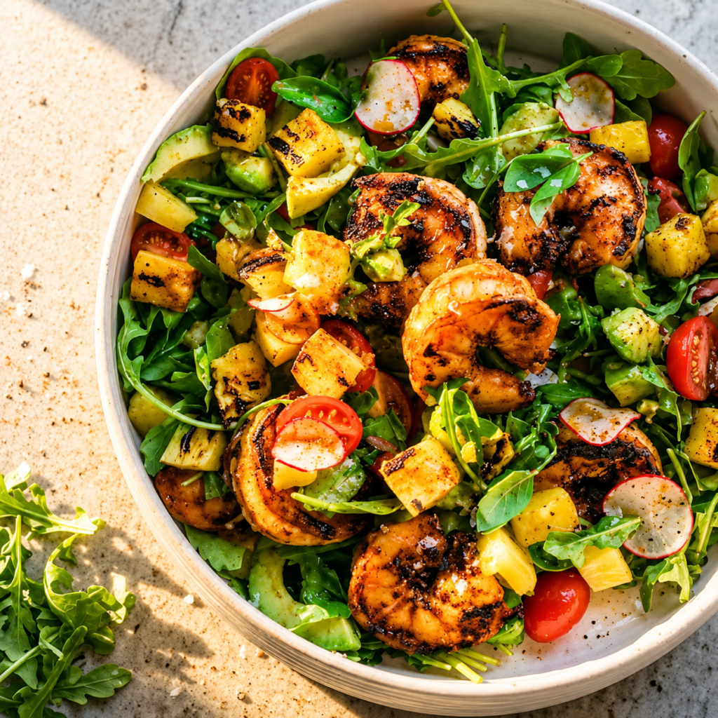 Spicy Grilled Shrimp Salad