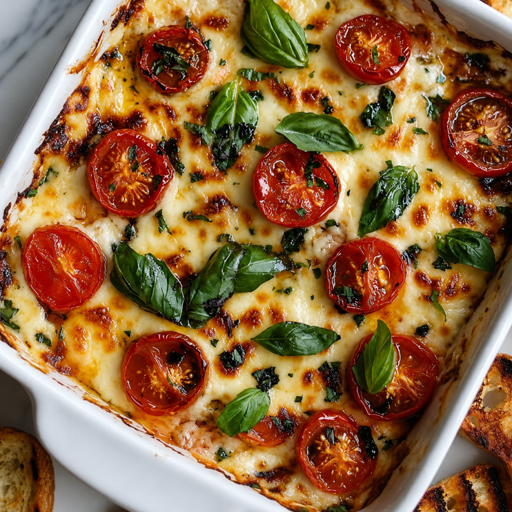 Three-Cheese Tomato Bruschetta Dip