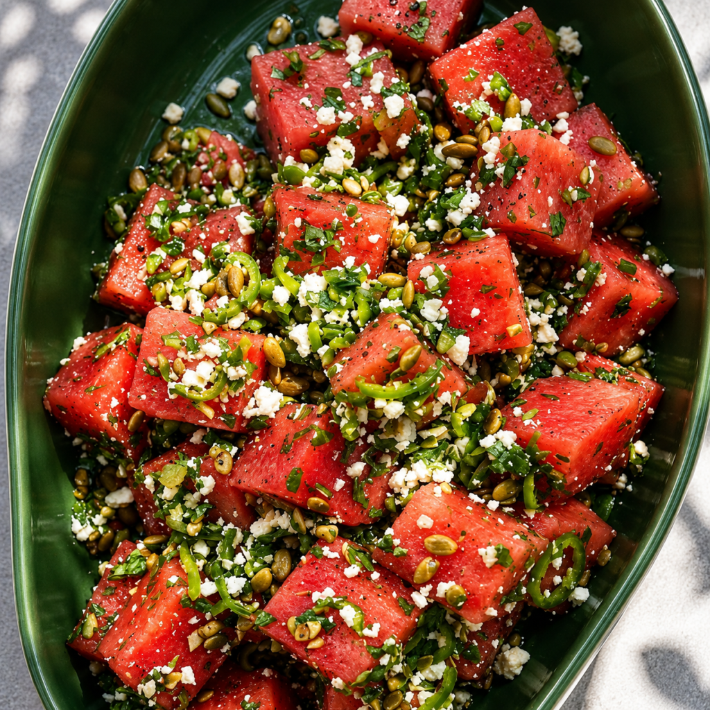Watermelon Salad with Cotija