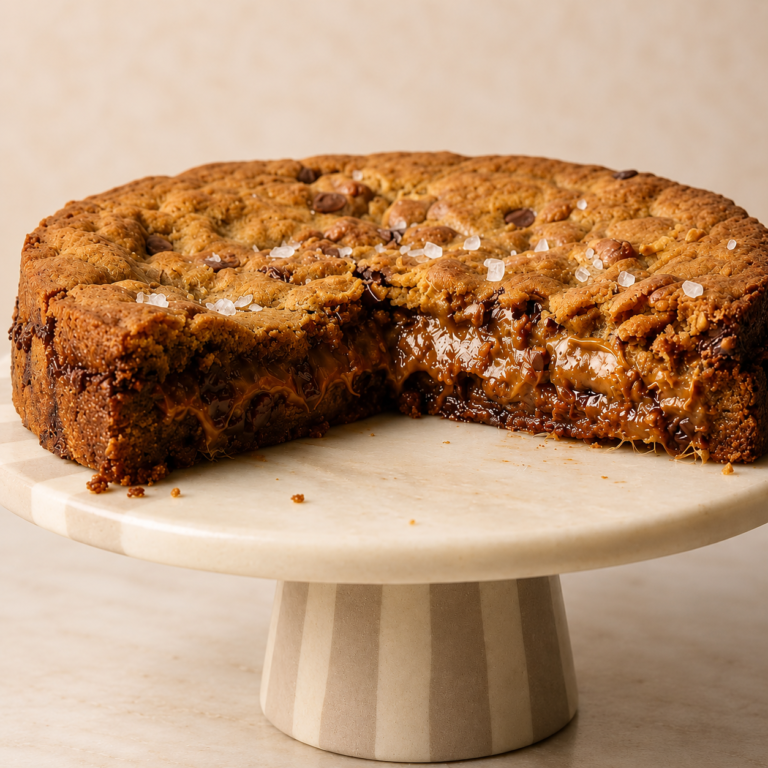 Brown Butter Miso Caramel Cookie Pie