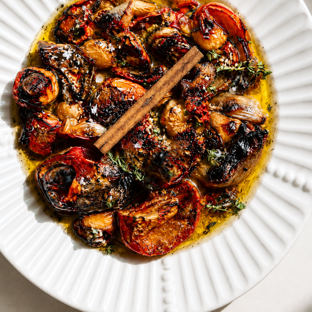 Caramelized Tomatoes with Cinnamon Honey