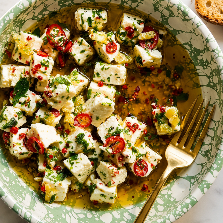 Perfect Marinated Feta with Herbs