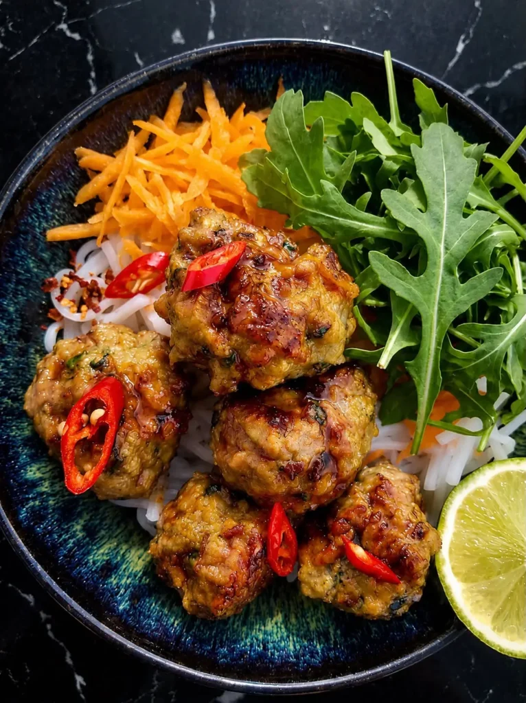 Sticky Thai Chicken Meatballs