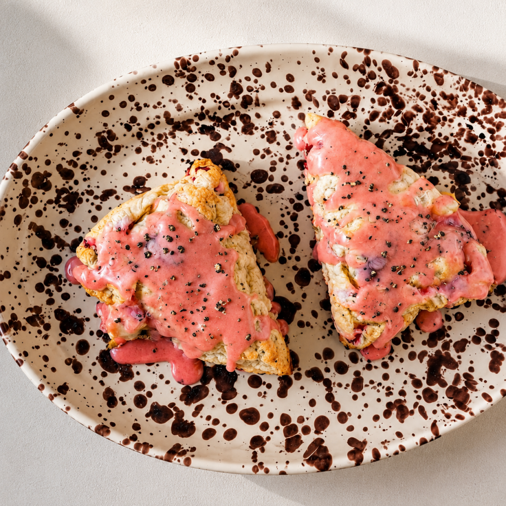 Strawberry Black-Pepper Scones