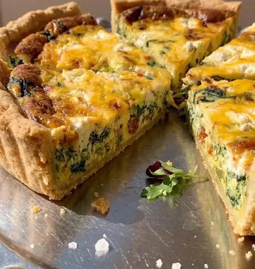 Goat Cheese Deep Dish Quiche