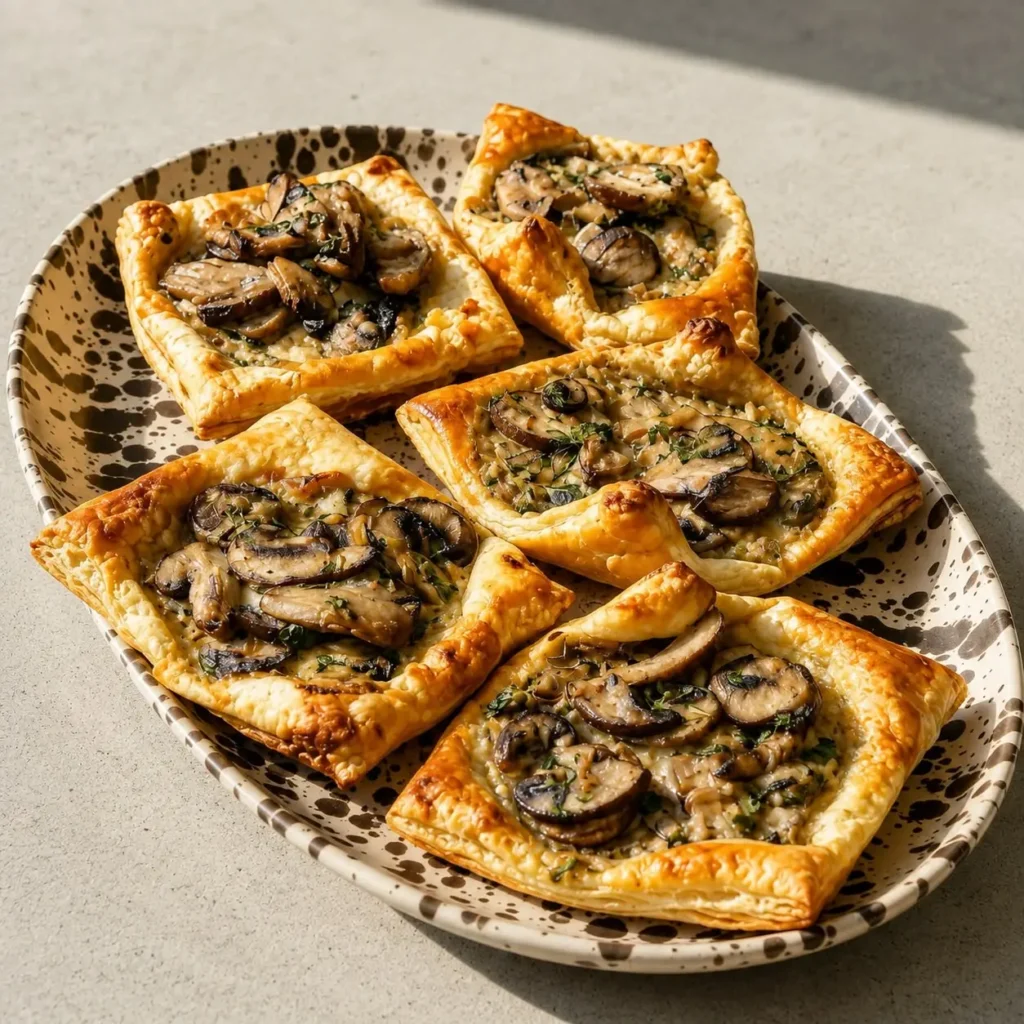 Mushroom Shallot Goat Cheese Tarts