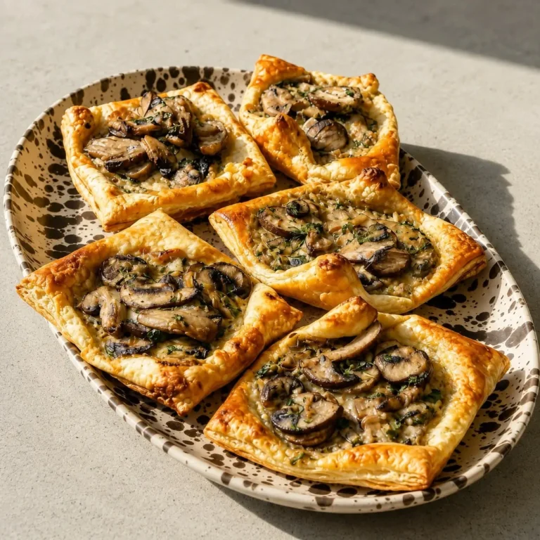 Mushroom Shallot Goat Cheese Tarts