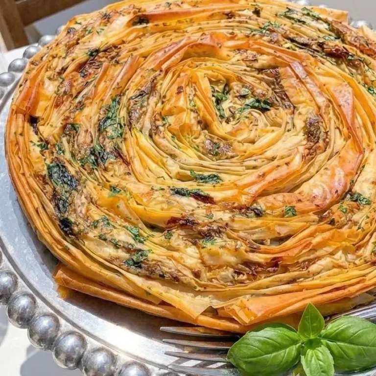 Spinach and Artichoke Crinkle Pie